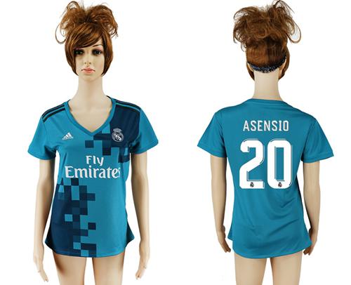 Women's Real Madrid #20 Asensio Sec Away Soccer Club Jersey - Click Image to Close